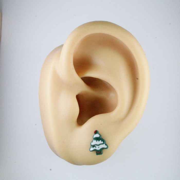 Christmas Earrings, individual or 6-pack, Tree, Gingerbread, Snowflake, Penguin Magnetic, Clip-on or Hypoallergenic Stud