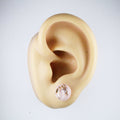 Iridescent and Gold Flake Earrings, 8mm or 10mm, Hypoallergenic Stud, Clip-on or Magnetic