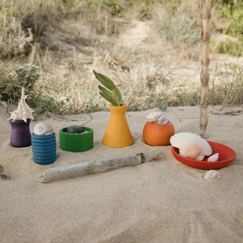 Wooden Rainbow Pots