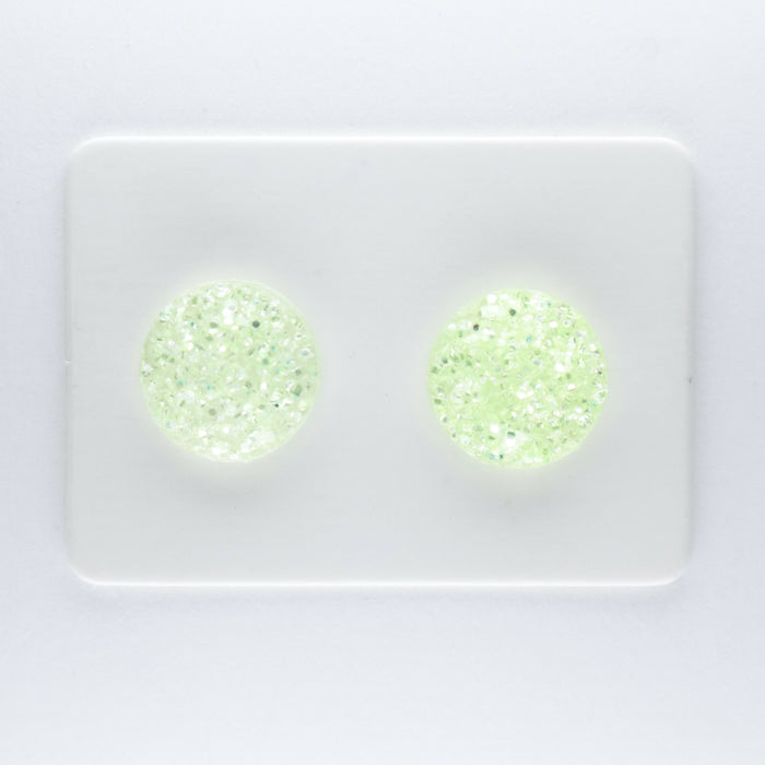 10mm Drusy Resin Earrings 12 colors, Magnetic, Clip-on or Hypoallergenic Stud