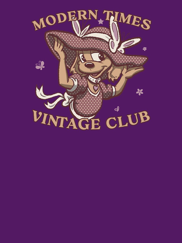 modern times vintage club - cartoon cute dressed puppy by hayrpictures Unisex T-shirt, Sweatshirt, Hoodie, Long Sleeve Tee