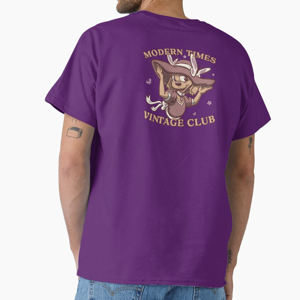 modern times vintage club - cartoon cute dressed puppy by hayrpictures Unisex T-shirt, Sweatshirt, Hoodie, Long Sleeve Tee